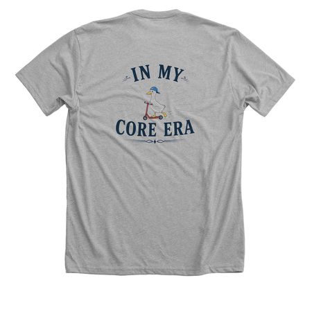 In My Core Era- Ironwood, a Athletic Heather Premium Unisex Tee (back-view)