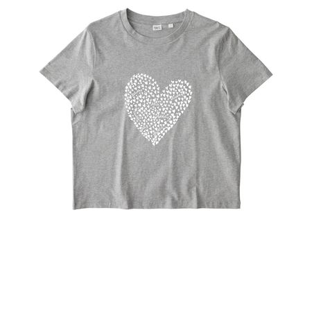 HAPPY Mini Hearts, a Cool Heather Grey Stanley/Stella Women?s Stella Muser Tee
