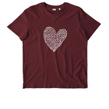 HAPPY Mini Hearts, a Burgundy Stanley/Stella Unisex Crafter Tee