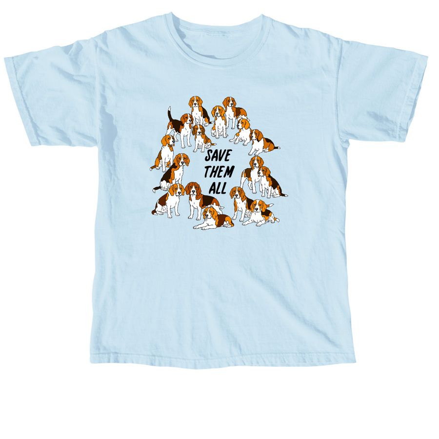 Save All The Beagles, a Chambray Comfort Colors Unisex Tee