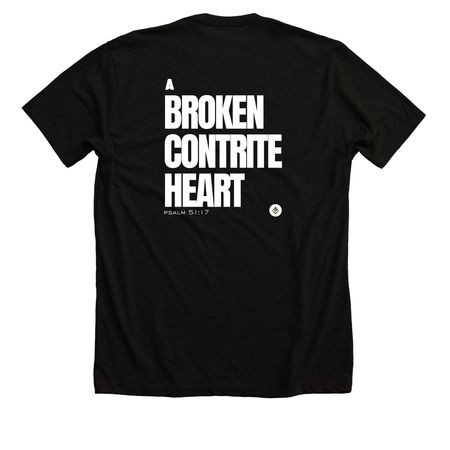 HEART Series, a Solid Black Blend Premium Unisex Tee (back-view)