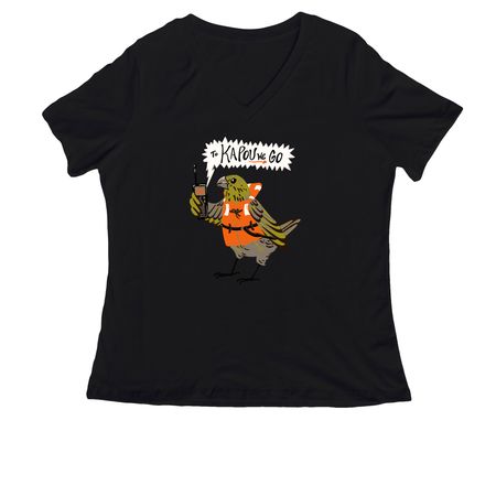 Palihoa Translocation 2026, a Black Women's Relaxed V-Neck Tee