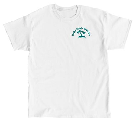 Tequila Tides, a White Classic Unisex Tee (back-view)