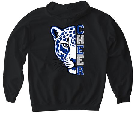 Canyon View Chest Sweaters - w/ Jaguar Back, a Black Gildan Softstyle Pullover Hoodie (back-view)