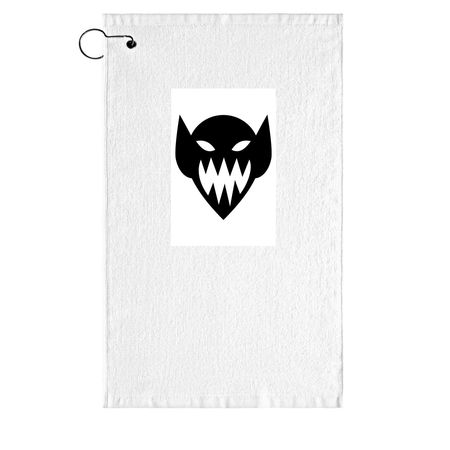 Yellow line, a White Golf Towel