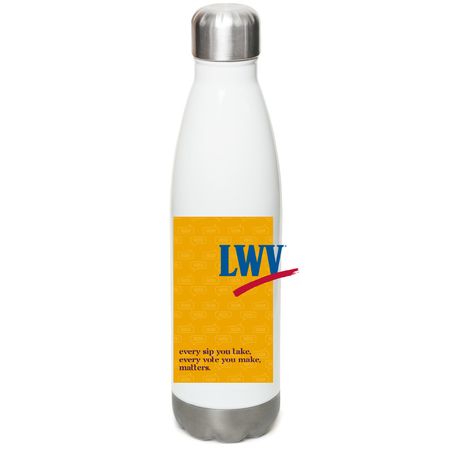 Vote Bottle&nbsp;, a White Stainless Steel Water Bottle