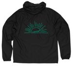 the Dreamstead Jacket, a Black Quarter-Zip Windbreaker (back-view)