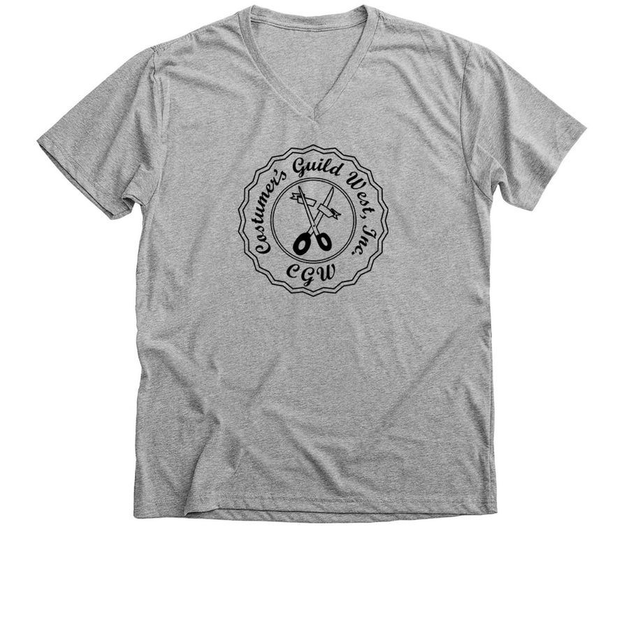 CGW Logo Black V-Neck Tee, a Athletic Heather Premium V-Neck Tee