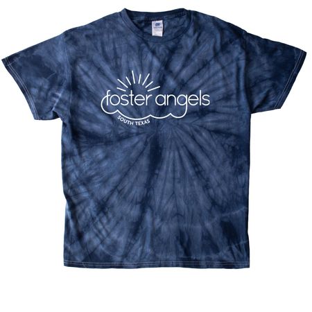 Foster Angels Logo Shirt, a Navy Classic Tie Dye Tee
