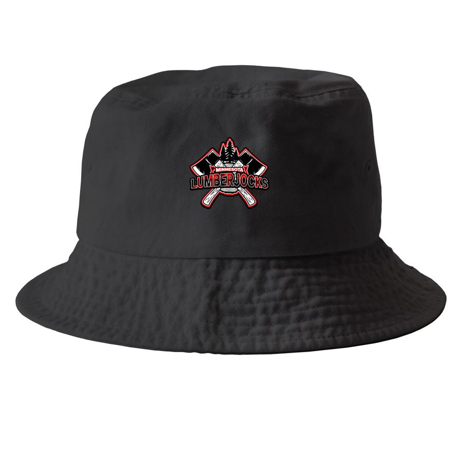 Lumberjock Hats, a Black Printed Bucket Hat