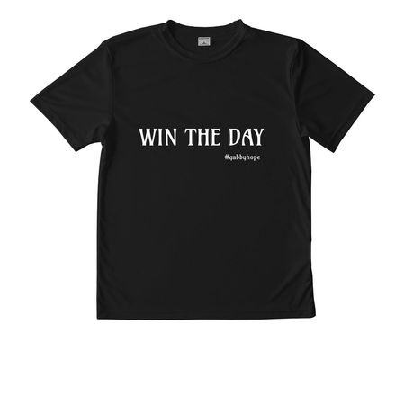 Gabby Hope WIN THE DAY Merch Activewear Edt., a Black Youth Performance Tee