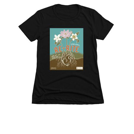 Re-Rite, a Black Women's Slim Fit Tee