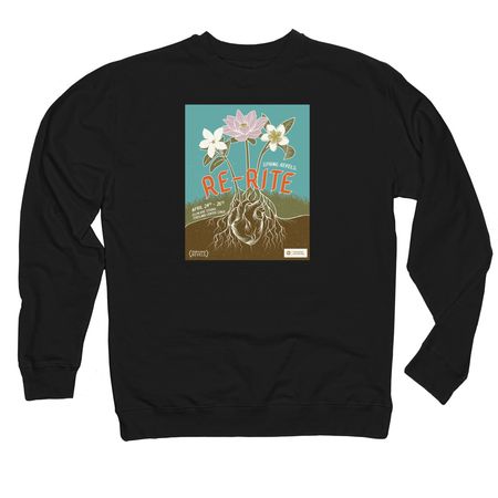 Re-Rite, a Black Midweight Crewneck Sweatshirt