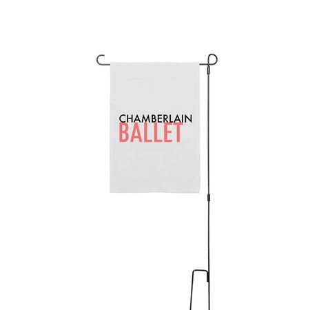 Yard Flag with Stake: (Standard Logo), a White 12" x 18" Yard Flag with Stake