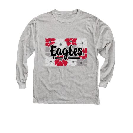 Eagles Flower Power Spirit Wear, a Sport Grey Youth Long Sleeve Tee