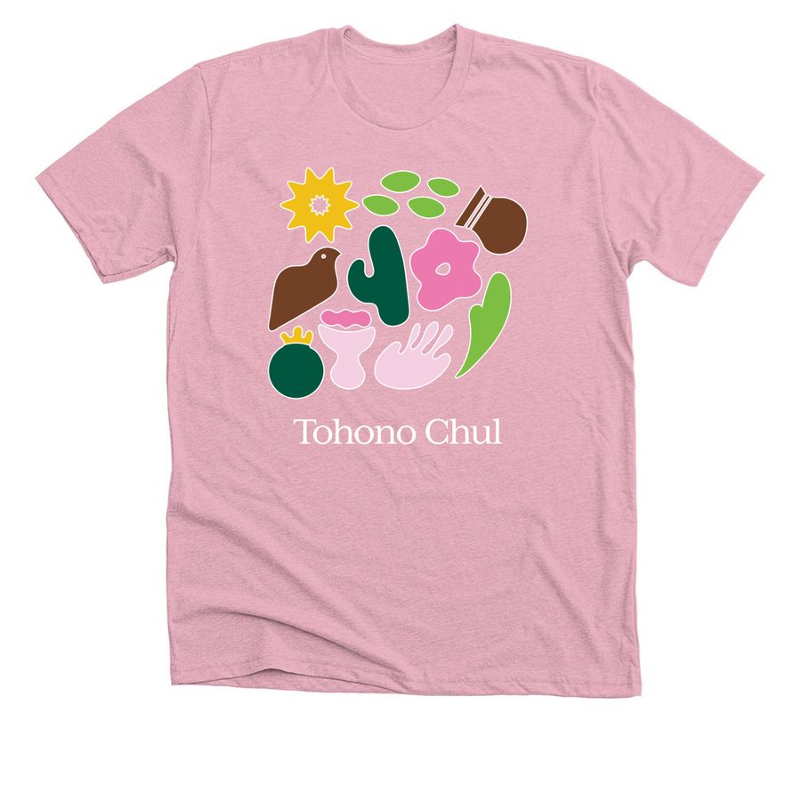 Tohono Chul "40th Anniversary" Tee, a Heather Pink Premium Unisex Tee