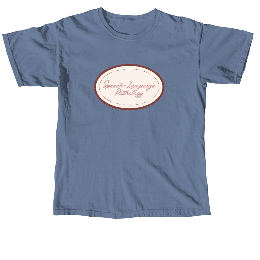 SLP Stamp (No NSSLHA), a Blue Jean Comfort Colors Unisex Tee