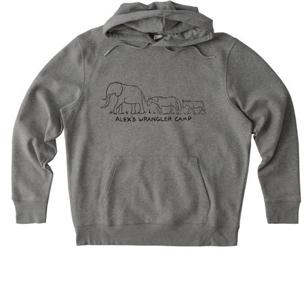 Alex's Wrangler Camp, a Mid Heather Grey Stanley/Stella Unisex Cruiser 2.0 Pullover Hoodie