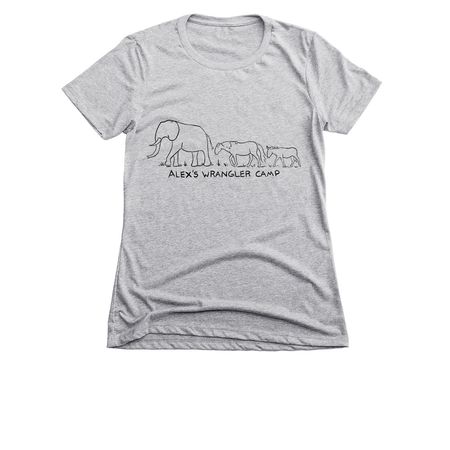 Alex's Wrangler Camp, a Dark Heather Grey Women's Slim Fit Tee