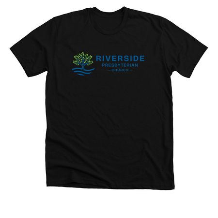 Riverside Logo Shirt, a Solid Black Blend Premium Unisex Tee
