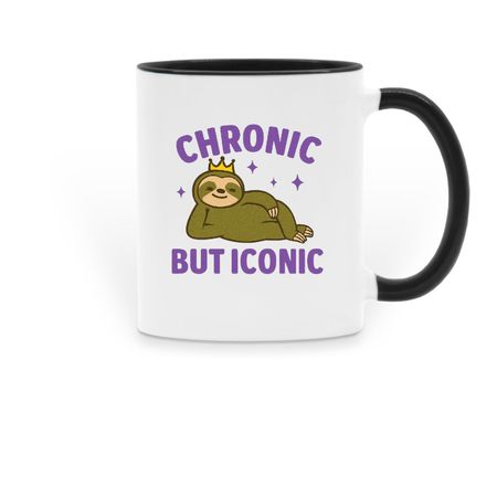 Chronic but iconic&nbsp;, a Black Two-Tone Ceramic Mug