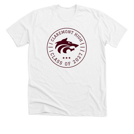 Class of 2027 T-Shirt (White), a Solid White Blend Premium Unisex Tee