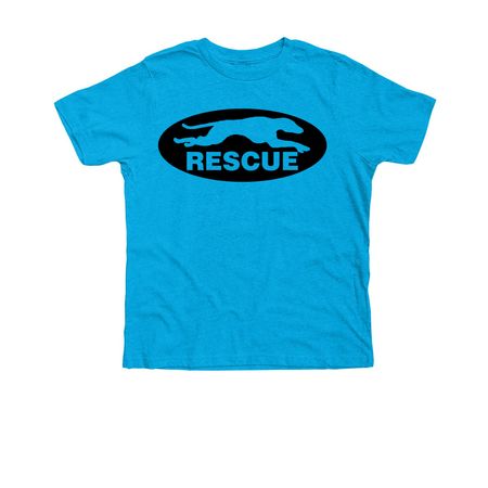 American Greyhound Logo Shirt, a Neon Blue Premium Youth Tee
