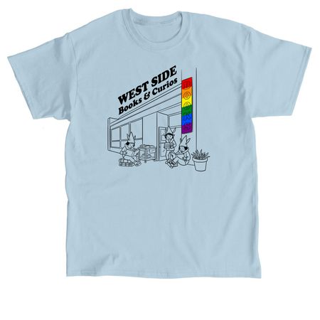 West Side Books & Curios Bookelves, a Light Blue Classic Unisex Tee