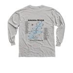 Lochsa Map, a Sport Grey Youth Long Sleeve Tee (back-view)