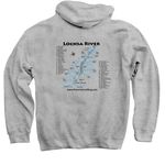 Lochsa Map, a Sport Grey Pullover Hoodie (back-view)
