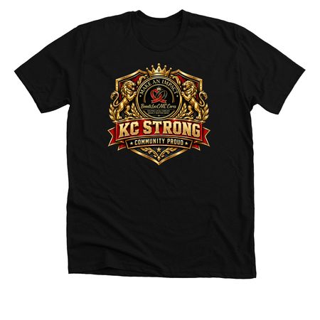 KC Strong, Community Proud, a Solid Black Blend Premium Unisex Tee