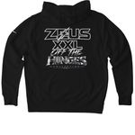 ZEUSXXL OFF THE HINGES, a Black Nike Club Fleece Pullover Hoodie (back-view)
