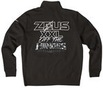 ZEUSXXL OFF THE HINGES, a Black Nike Women's Club Half Zip Pullover (back-view)