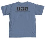 Cat Social Club Tee, a Blue Jean Comfort Colors Unisex Tee (back-view)