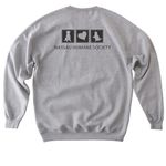 Cat Social Club Tee, a Sport Grey Softstyle Crewneck Sweatshirt (back-view)