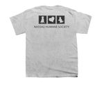 Cat Social Club Tee, a Sport Grey Youth Unisex Tee (back-view)