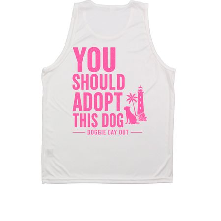 You Should Adopt This Dog, a White Unisex Performance Tank