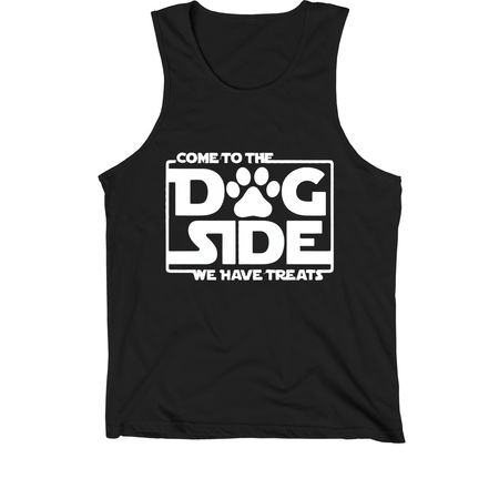 Come to the Dog Side, a Black Premium Cotton Tank