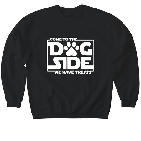 Come to the Dog Side, a Black Softstyle Crewneck Sweatshirt