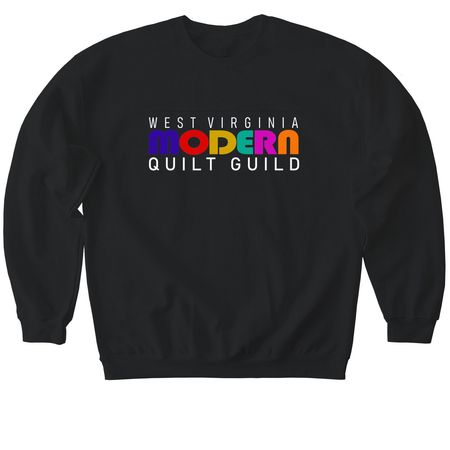 WV Modern Quilt Guild, a Black Softstyle Crewneck Sweatshirt