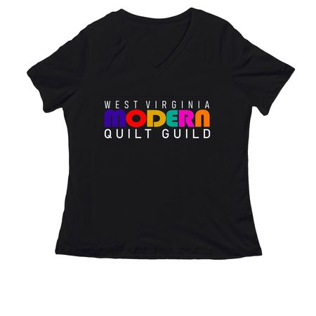 WV Modern Quilt Guild, a Black Women's Relaxed V-Neck Tee
