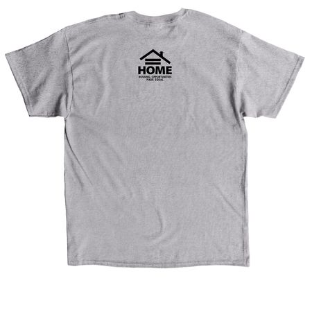 Security, Stability, HOME, a Sport Grey Classic Unisex Tee (back-view)