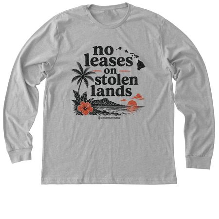 No Leases On Stolen Lands, a Athletic Heather Premium Long Sleeve Tee
