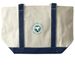 Tote Bags, a Natural/Navy