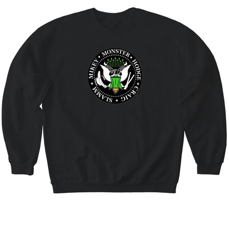 T/R Ramones, a Black Softstyle Crewneck Sweatshirt