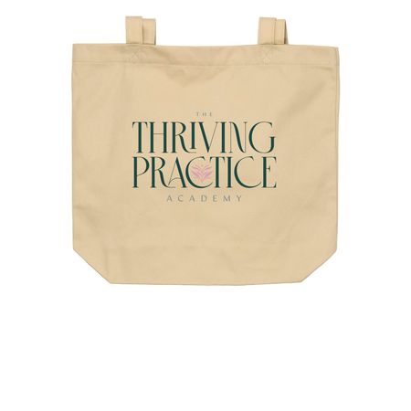 Thriving Practice Academy Tote Bag, a Oyster Organic Cotton Tote Bag (back-view)