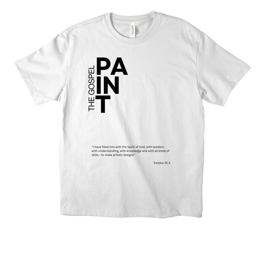 Paint the Gospel, a White Unisex Heavyweight Tee