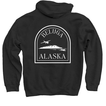 Premium Beluga Collection /9 Sweater styles, a Black Pullover Hoodie (back-view)