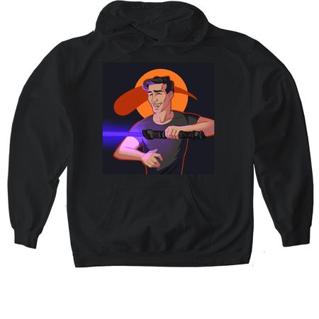 The Sword and the Sean, a Black Gildan Softstyle Pullover Hoodie