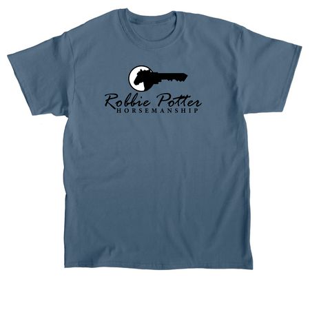 RPH Logo Tee (Black Logo), a Indigo Blue Classic Unisex Tee